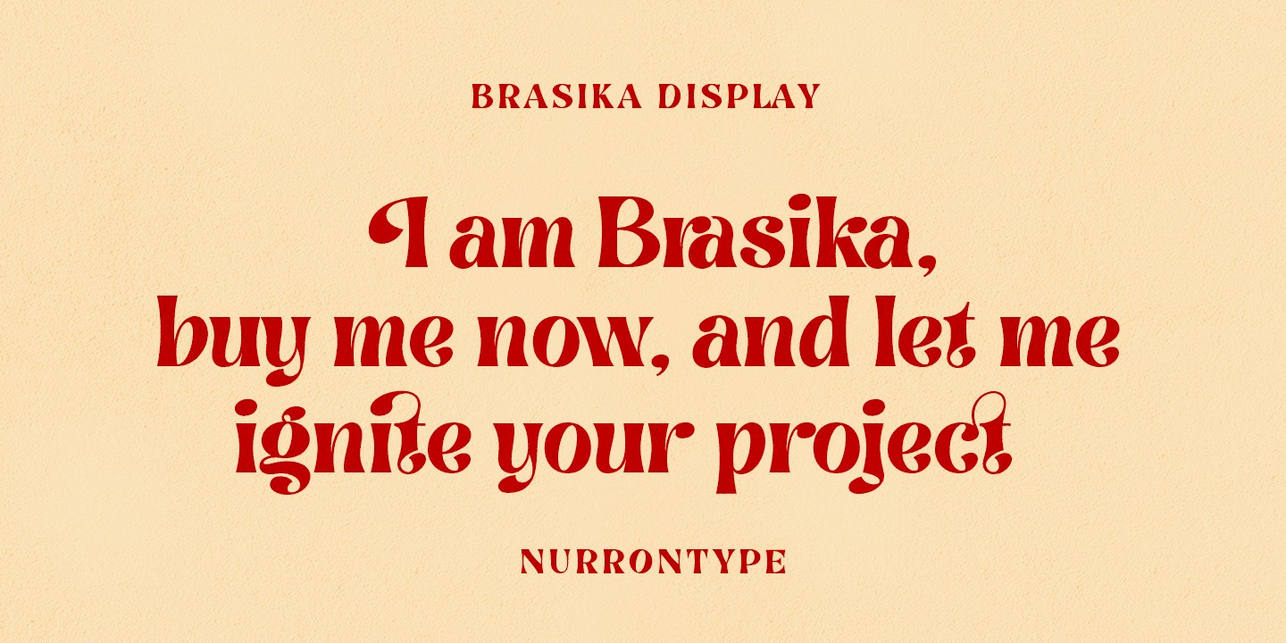 Пример шрифта Brasika Display